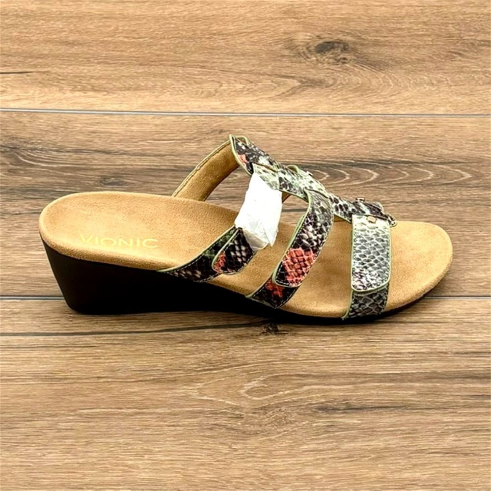 Vionic Park Radia Sandals Women's Size 8 Mint Snake Comfort‎ Wedge NWT - Picture 5 of 9